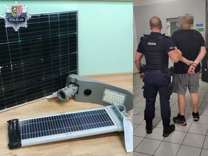 Złodziej, który polubił ekologiczną technologię oświetleniową w rękach chocianowskich policjantów