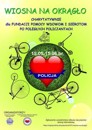 Wirtualna akcja charytatywna Fundacji Pomocy Wdowom i Sierotom po Poległych Policjantach „Wiosna na okrągło”