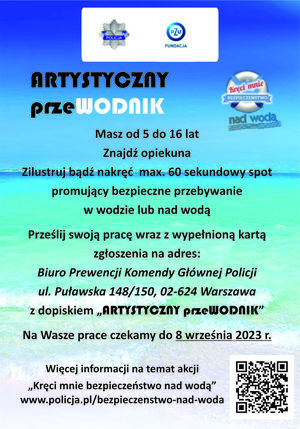 Zapraszamy dzieci i młodzież do udziału w konkursie plastyczno-filmowym pn. „Artystyczny przeWODNIK”