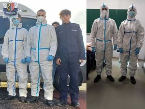 Zajęcia uczniów z oddziału mundurowego i klas policyjnych z technikiem kryminalistyki