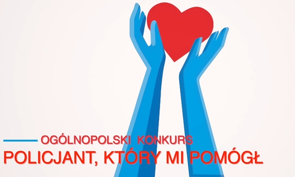 zdjęcie z napisem - ogólnopolski konkurs policjant, który mi pomógł