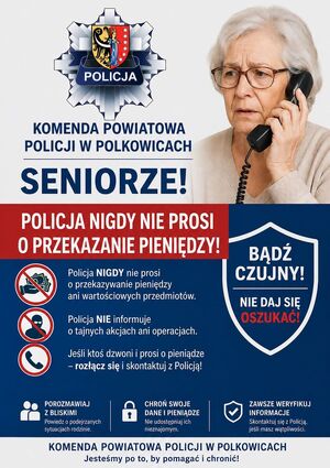plakat seniorze nie daj się oszukać