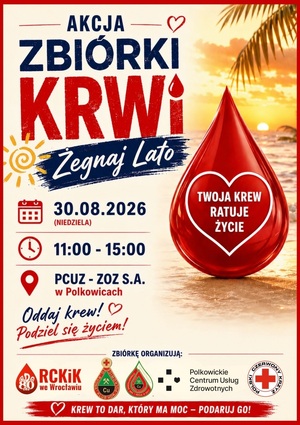 plakat zbiórka krwi