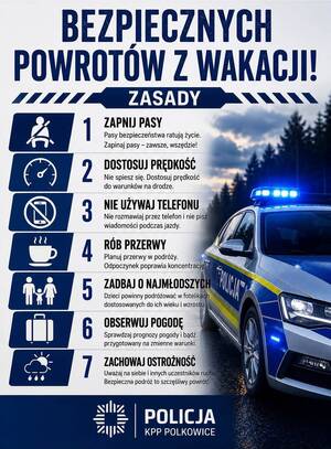 bezpiecznych powrotów z wakacji